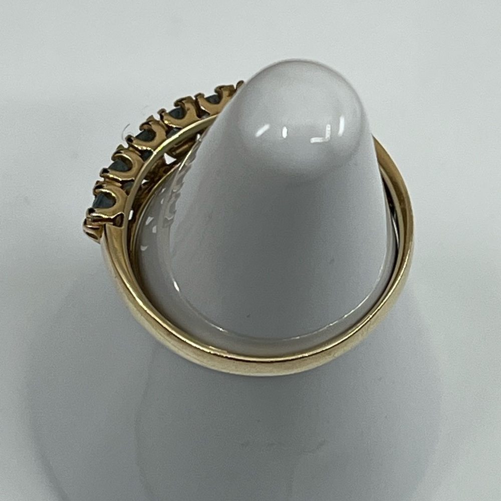 ✨ Vintage 10K Gold Natural Aquamarine Band Ring – Estate Beauty! ✨ - Picture 12 of 17